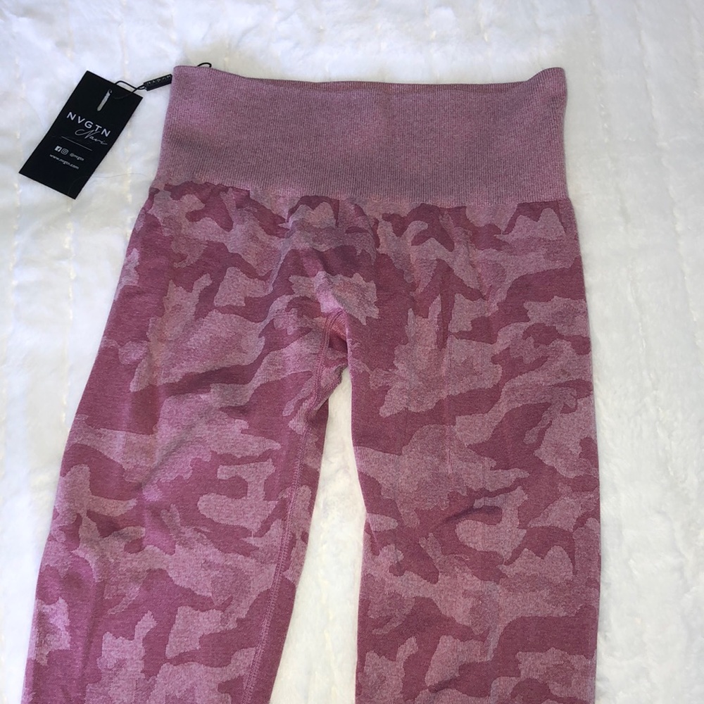 NVGTN pink camo leggings. Size small